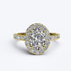 varitsa-jewellers - 1.4ct Diamond Oval Cut Gold Halo Engagement Ring - 04GG96